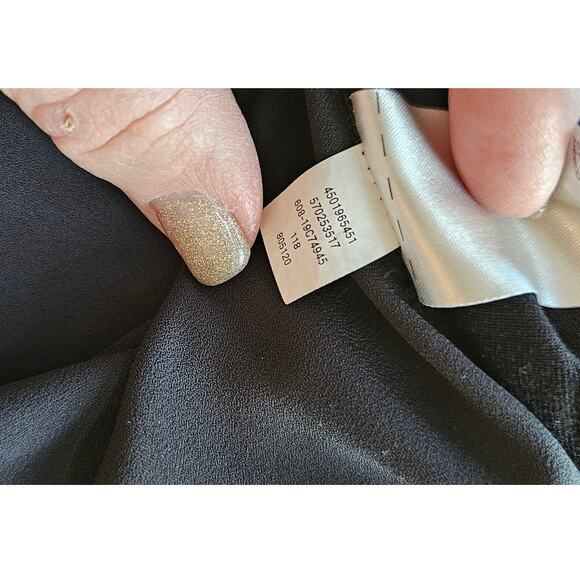 Chico's Relaxed Fit Hi-‎ Low Hem Woven-Back Tunic Top Women Size 3P XLP Black - Picture 8 of 9